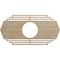 Ekena Millwork Chrysler Wood Fretwork Pierced Ceiling Medallion, Birch, 38"W x 19"H x 10"ID x 3/8"T CMWP38X19X0375CSBI - alternate 1